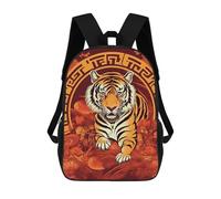HETVBNS Prosperity in The Year of The Tiger Backpack for Women Men, Durable 600D Polyester Bookbag with Large Capacity, Lightweight 17 Inch Laptop Backpack Minimalism Casual Daypack for Work, Travel