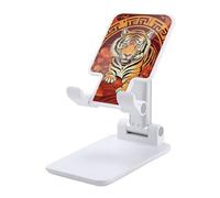 HETVBNS Prosperity in The Year of The Tiger Phone Stand for Desk - Adjustable & Foldable Tablet Stand Portable Cell Phone Stand Holder Compatible with 4-13" Smartphones, Tablets