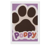 HETVBNS Puppy Dog Paw Diamond Painting Kits for Adults, Full Round Drill DIY Diamond Art for Beginners, 5D Gem Art and Crafts for Home Wall Decor 8"x12"