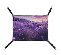 HETVBNS Purple Lavender Pet Hammock for Cats & Dogs, Soft Breathable Canvas Hanging Hammock with Adjustable Straps, Comfortable & Durable Hanging Bed for Small to Medium Pets