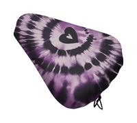 HETVBNS Purple Tie Dye Bike Seat Cover Waterproof Bicycle Seat Cover