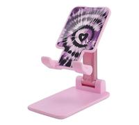 HETVBNS Purple Tie Dye Phone Stand for Desk - Adjustable & Foldable Tablet Stand Portable Cell Phone Stand Holder Compatible with 4-13" Smartphones, Tablets