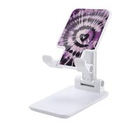 HETVBNS Purple Tie Dye Phone Stand for Desk - Adjustable & Foldable Tablet Stand Portable Cell Phone Stand Holder Compatible with 4-13" Smartphones, Tablets