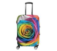 HETVBNS Rainbow Rose Luggage Cover, Elastic Luggage Protector Fits 19-32in Suitcases, Washable & Anti-Scratch Suitcase Cover for Men Women, style, Small, Classic