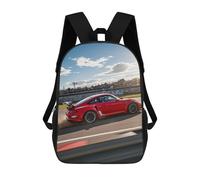 HETVBNS Rapid Sports Car Backpack for Women Men, Durable 600D Polyester Bookbag with Large Capacity, Lightweight 17 Inch Laptop Backpack Minimalism Casual Daypack for Work, Travel