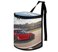 HETVBNS Rapid Sports Car Car Trash Can with Lid, Leakproof Hanging Automotive Trash Bin, Waterproof Garbage Storage Bag for Vehicles, RV, Bathroom, Office