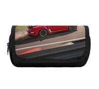 HETVBNS Rapid Sports Car Pencil Case Extra Large, Double Layer Pencil Pouch with Zipper, Portable Cosmetic Bags for Travel, Office Stationery Organizer for Women Men