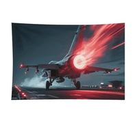 HETVBNS Red Flame Fighter Tapestry Wall Hanging - 40"x60" Aesthetic Tapestries Soft Polyester Wall Art Decor Large Tapestry for Bedroom Living Room Dorm Backdrop, Hanging Kit Included