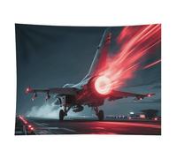 HETVBNS Red Flame Fighter Tapestry Wall Hanging - 60"x80" Aesthetic Tapestries Soft Polyester Wall Art Decor Large Tapestry for Bedroom Living Room Dorm Backdrop, Hanging Kit Included