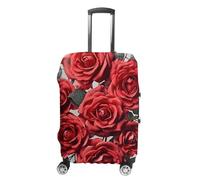 HETVBNS Red Rose Flower Cluster Luggage Cover, Elastic Luggage Protector Fits 19-32in Suitcases, Washable & Anti-Scratch Suitcase Cover for Men Women, style, M, Classic