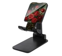 HETVBNS Red Roses Phone Stand for Desk - Adjustable & Foldable Tablet Stand Portable Cell Phone Stand Holder Compatible with 4-13" Smartphones, Tablets