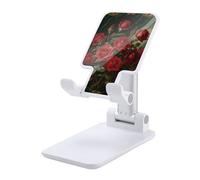 HETVBNS Red Roses Phone Stand for Desk - Adjustable & Foldable Tablet Stand Portable Cell Phone Stand Holder Compatible with 4-13" Smartphones, Tablets