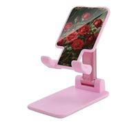 HETVBNS Red Roses Phone Stand for Desk - Adjustable & Foldable Tablet Stand Portable Cell Phone Stand Holder Compatible with 4-13” Smartphones, Tablets