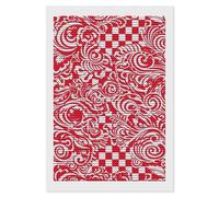 HETVBNS Red White Diamond Painting Kits for Adults, Full Round Drill DIY Diamond Art for Beginners, 5D Gem Art and Crafts for Home Wall Decor 8"x12"