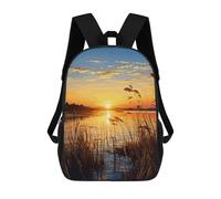 HETVBNS Reeds by The River Backpack for Women Men, Durable 600D Polyester Bookbag with Large Capacity, Lightweight 17 Inch Laptop Backpack Minimalism Casual Daypack for Work, Travel