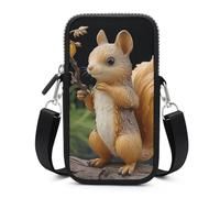 HETVBNS Resin Squirrel Cell Phone Bag with Detachable Strap, Aesthetic Mini Sling Bag Small Crossbody Bag for Phone