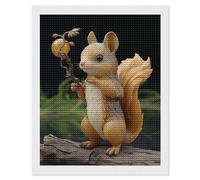 HETVBNS Resin Squirrel Diamond Painting Kits for Adults, Full Round Drill DIY Diamond Art for Beginners, 5D Gem Art and Crafts for Home Wall Decor 16"x20"