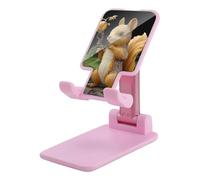 HETVBNS Resin Squirrel Phone Stand for Desk - Adjustable & Foldable Tablet Stand Portable Cell Phone Stand Holder Compatible with 4-13" Smartphones, Tablets