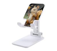 HETVBNS Resin Squirrel Phone Stand for Desk - Adjustable & Foldable Tablet Stand Portable Cell Phone Stand Holder Compatible with 4-13" Smartphones, Tablets