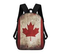 HETVBNS Retro Canada Flag Backpack for Women Men, Durable 600D Polyester Bookbag with Large Capacity, Lightweight 17 Inch Laptop Backpack Minimalism Casual Daypack for Work, Travel