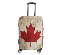 HETVBNS Retro Canada Flag Luggage Cover, Elastic Luggage Protector Fits 19-32in Suitcases, Washable & Anti-Scratch Suitcase Cover for Men Women, style, Small, Classic
