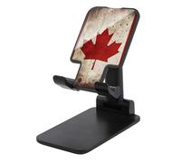 HETVBNS Retro Canada Flag Phone Stand for Desk - Adjustable & Foldable Tablet Stand Portable Cell Phone Stand Holder Compatible with 4-13" Smartphones, Tablets
