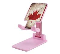 HETVBNS Retro Canada Flag Phone Stand for Desk - Adjustable & Foldable Tablet Stand Portable Cell Phone Stand Holder Compatible with 4-13" Smartphones, Tablets