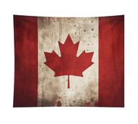 HETVBNS Retro Canada Flag Tapestry Wall Hanging - 50"x60" Aesthetic Tapestries Soft Polyester Wall Art Decor Large Tapestry for Bedroom Living Room Dorm Backdrop, Hanging Kit Included