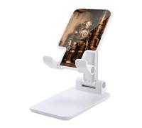 HETVBNS Robot in The Corner Phone Stand for Desk - Adjustable & Foldable Tablet Stand Portable Cell Phone Stand Holder Compatible with 4-13" Smartphones, Tablets