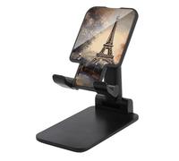 HETVBNS Romantic Paris Eiffel Tower Phone Stand for Desk - Adjustable & Foldable Tablet Stand Portable Cell Phone Stand Holder Compatible with 4-13" Smartphones, Tablets