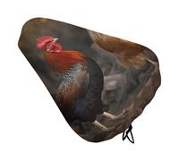 HETVBNS Rooster and Chicken Bike Seat Cover Waterproof Bicycle Seat Cover
