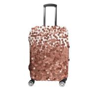 HETVBNS Rose Gold Glitter Luggage Cover, Elastic Luggage Protector Fits 19-32in Suitcases, Washable & Anti-Scratch Suitcase Cover for Men Women, style, Small, Classic