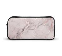 HETVBNS Rose Marble Pencil Case Large Capacity Zipper Pouch, Durable Pencil Box Organizer, Portable Small Cosmetic Bag for Office, Travel