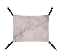 HETVBNS Rose Marble Pet Hammock for Cats & Dogs, Soft Breathable Canvas Hanging Hammock with Adjustable Straps, Comfortable & Durable Hanging Bed for Small to Medium Pets