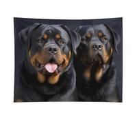 HETVBNS Rottweiler Wallpaper Tapestry Wall Hanging - 30"x40" Aesthetic Tapestries Soft Polyester Wall Art Decor Large Tapestry for Bedroom Living Room Dorm Backdrop, Hanging Kit Included