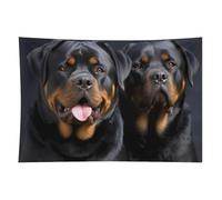 HETVBNS Rottweiler Wallpaper Tapestry Wall Hanging - 40"x60" Aesthetic Tapestries Soft Polyester Wall Art Decor Large Tapestry for Bedroom Living Room Dorm Backdrop, Hanging Kit Included