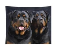 HETVBNS Rottweiler Wallpaper Tapestry Wall Hanging - 50"x60" Aesthetic Tapestries Soft Polyester Wall Art Decor Large Tapestry for Bedroom Living Room Dorm Backdrop, Hanging Kit Included