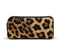 HETVBNS Rough Leopard Print Pencil Case Large Capacity Zipper Pouch, Durable Pencil Box Organizer, Portable Small Cosmetic Bag for Office, Travel