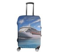 HETVBNS Seaside Cruise Ship Luggage Cover, Elastic Luggage Protector Fits 19-32in Suitcases, Washable & Anti-Scratch Suitcase Cover for Men Women, style, Small, Classic