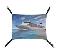 HETVBNS Seaside Cruise Ship Pet Hammock for Cats & Dogs, Soft Breathable Canvas Hanging Hammock with Adjustable Straps, Comfortable & Durable Hanging Bed for Small to Medium Pets