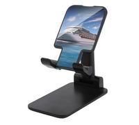 HETVBNS Seaside Cruise Ship Phone Stand for Desk - Adjustable & Foldable Tablet Stand Portable Cell Phone Stand Holder Compatible with 4-13" Smartphones, Tablets