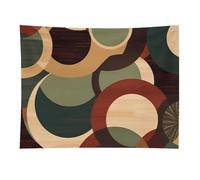 HETVBNS Shapes And Circles Tapestry Wall Hanging - 30"x40" Aesthetic Tapestries Soft Polyester Wall Art Decor Large Tapestry for Bedroom Living Room Dorm Backdrop, Hanging Kit Included