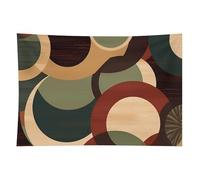 HETVBNS Shapes And Circles Tapestry Wall Hanging - 40"x60" Aesthetic Tapestries Soft Polyester Wall Art Decor Large Tapestry for Bedroom Living Room Dorm Backdrop, Hanging Kit Included