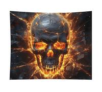 HETVBNS Shattering of Skull Tapestry Wall Hanging - 50"x60" Aesthetic Tapestries Soft Polyester Wall Art Decor Large Tapestry for Bedroom Living Room Dorm Backdrop, Hanging Kit Included
