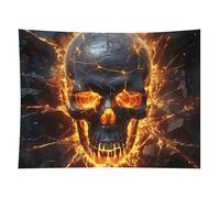 HETVBNS Shattering of Skull Tapestry Wall Hanging - 60"x80" Aesthetic Tapestries Soft Polyester Wall Art Decor Large Tapestry for Bedroom Living Room Dorm Backdrop, Hanging Kit Included