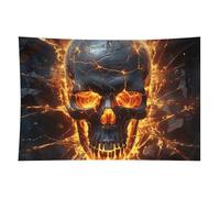 HETVBNS Shattering of Skull Tapestry Wall Hanging - 60"x90" Aesthetic Tapestries Soft Polyester Wall Art Decor Large Tapestry for Bedroom Living Room Dorm Backdrop, Hanging Kit Included