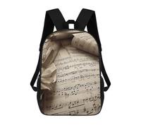 HETVBNS Sheet Music Backpack for Women Men, Durable 600D Polyester Bookbag with Large Capacity, Lightweight 17 Inch Laptop Backpack Minimalism Casual Daypack for Work, Travel