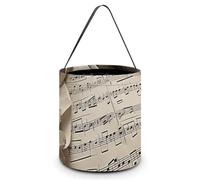 HETVBNS Sheet Music Candy Bag Halloween Trick Or Treat Bucket 7.9x8.3in, Reusable Gift Bags for Party Holiday Wedding