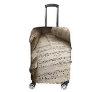 HETVBNS Sheet Music Luggage Cover, Elastic Luggage Protector Fits 19-32in Suitcases, Washable & Anti-Scratch Suitcase Cover for Men Women, style, L, Classic