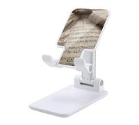 HETVBNS Sheet Music Phone Stand for Desk - Adjustable & Foldable Tablet Stand Portable Cell Phone Stand Holder Compatible with 4-13" Smartphones, Tablets